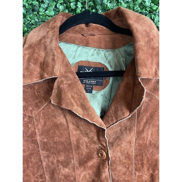 Wilsons Leather Maxima Brown Genuine Leather Jacket Women Size Large - Picture 6 of 8